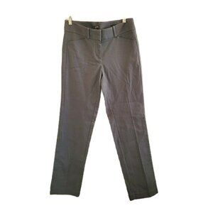 Ann Taylor LOFT Womens Julie Straight Dress Pants Sz 0 Gray Mid Rise